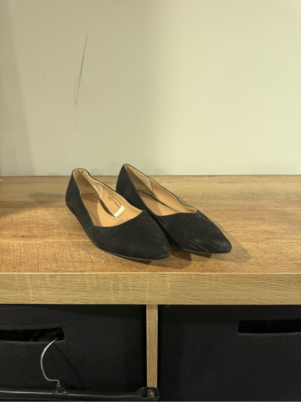 Target Black Pointed-Toe Suede Flats